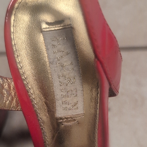 Lauren Ralph Lauren Red Platform Sandals - Picture 2 of 5